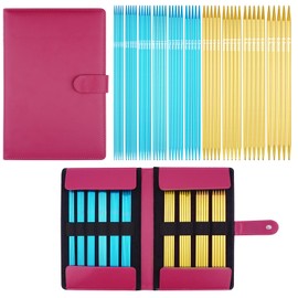 50 Pcs Double Pointed Knitting Needles Set 8 inches,10 Sizes 2.5mm-6mm