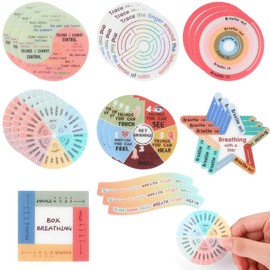 CCINEE 24 Pcs Anxiety Sensory Stickers Calm Strips Tactile Mood Calming Mindfulness Sticker for Phone Desk Rough Surface Anxiety Relief Items for Office Workers School Teachers Counselor