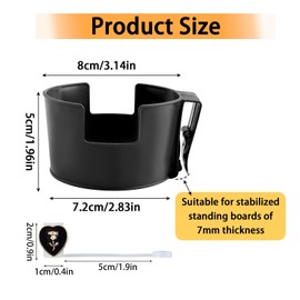 HOMMDECO 2PCS Shopping Cart Cup Holder Portable Shopping Cart Drink Holder Removable Holds Cups Securely Drink Holder for Hanging Cup, for Outside Walks, Bicycles (Black)