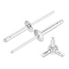 sourcing map 100Pcs 5/32"x1" Aluminum Large Head Tri Grip Rivets,