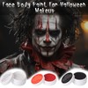 MEICOLY Clown Makeup Kit,White Black Red Face Body Paint for