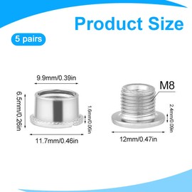 GXGM Chainring Bolts Galvanised Steel Chainring Screw with Chainring Wrench for MTB Road Bikes Mountain Bike Road Bike BMX Crankset (Silver), a