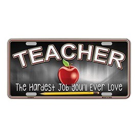 Teacher Novelty Metal License Plate Tag LP-8575