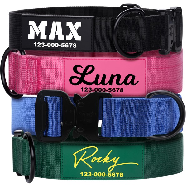Pawblefy Personalized dog collar - Heavy duty tactical dog dollars