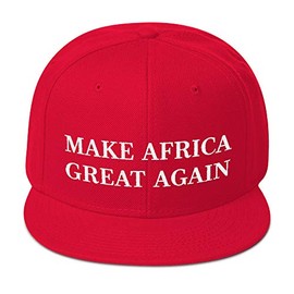 Hogue WS LLC Make Africa Great Again Snapback Hat - MAGA African Flat Bill Cap Red