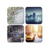 DV DESIGN 4 x Square New York Coasters - Travel