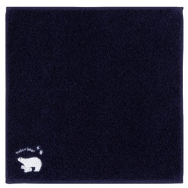 Imabari Towel Brand Certified Towel Handkerchief, Animal Embroidery, 9.8 inches (25 cm), Organic Cotton, Fluffy, Cute, Made in Japan (Polar Bear)