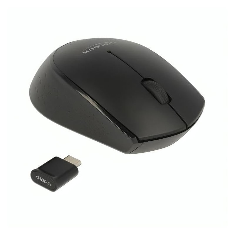 DeLOCK 12526 RF Wireless Optical 1000DPI Ambidextrous Black - mice
