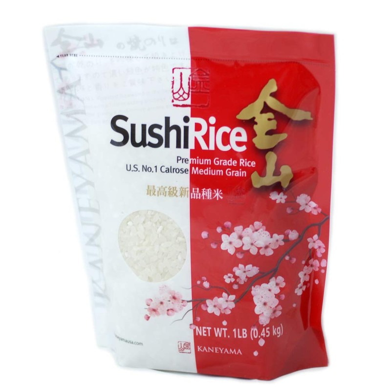 Kaneyama Premium Sushi Rice, Medium Grain,1-LB, 6 pack)
