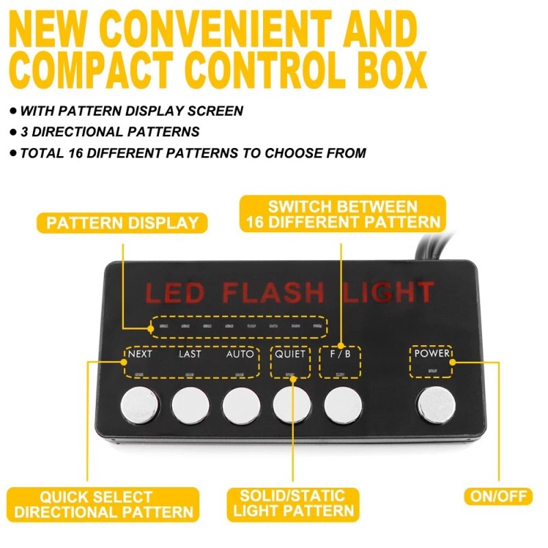 FOXCID 36" LED Traffic Advisor Emergency Hazard Warning Strobe Light