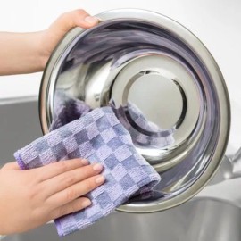 SK 2 Trapo Microfibra Especializada Doble Cara Paño Acero Inox Color Blanco/lila