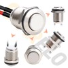 STARELO 5pcs 12mm Momentary Push Button Switch Silver Shell with
