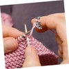 Gatuida 6Pcs Cat Shaped Knitting Loop Rings Open Finger Crochet