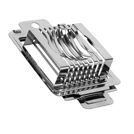 Egg Slicer, Egg Slicer, Dishwasher Safe, Sturdy, Stainless Steel, Multifunctional for Kitchen (Serrated Blade)