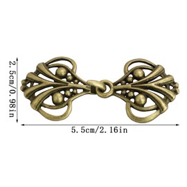 yyangz Shawl Clip 4 Pairs Antique Bronze Cape or Cloak Clasp Fasteners Sew On Hooks and Eyes Cardigan Clip