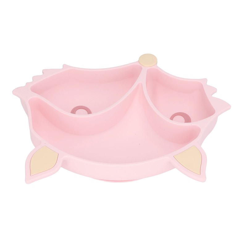 Baby Suction Plate Cute Fox Shape Non Toxic Safe 3