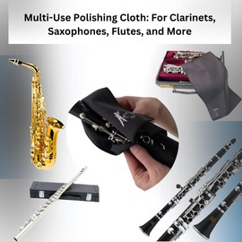 Microfibre Polishing Cloth for Clarinet and Woodwind Instrument and Woodwind Instrument Case Liner. Suitable for all woodwind instruments and all single Clarinet, Oboe and Flute Cases