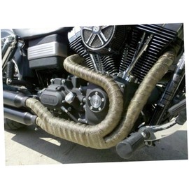 iplusmile Exhaust Wrap Titanium for Motorcycles 10m Heat Insulation Roll with 6 Stainless Ties