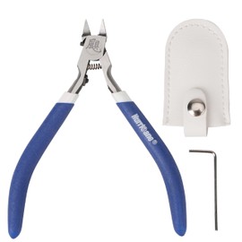 HURRICANE Professional Model Nippers for Gundam - 4.8" Single-Blade Precision and Auto-rebound Spring, Hobby Nippers for Gundam Repairs and Fixes, Includes Leather Sheath & Replacement Springs