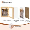 Axeman 8x10 Double Picture Frame - Solid Oak Wood Vertical