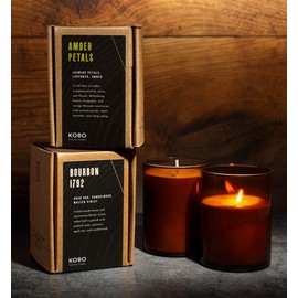 KOBO Bourbon 1792 Scented Candle (15 oz) | 100% Pure Soy Wax Candles | Jar Candle Hand-Poured in USA | All Natural, Long Lasting 100 Hour Burning Candles | Scented Candles for Home