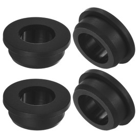 M METERXITY 4-Pack 1-3/16 Inch Drill Hole, 13/16 Inch ID Silicone Rubber Grommets for Wiring, Wire Cable, Hole Plugs, Automotive, Firewall, Desk, Water Pipe, Hydroponic [Black]