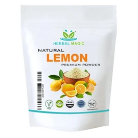 Herbal Magic's Pure & Natural Lemon juice Powder - Rich & Vibrant Smoothies, Shakes, Juices, Baking, Cuisines - irresistibly delicious - for an active lifestyle - 200g