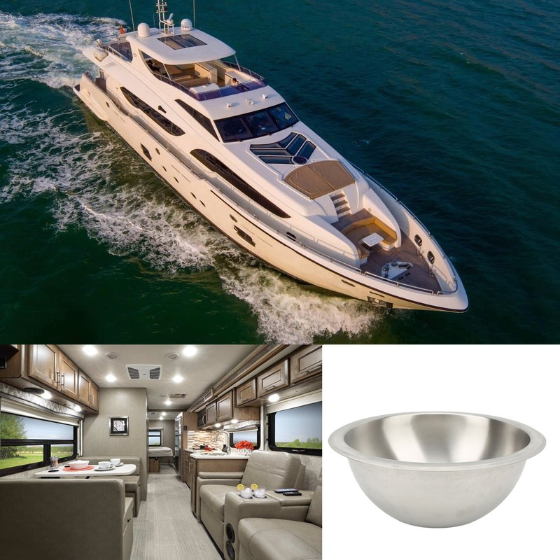 RV Kitchen Sink 304 Stainless Steel Wiredrawing Smoothing Space Saving