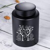 Medium Memorial Urn for Adult Ashes - Black Love Tree