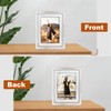 Egofine 2 Pack 5x7 Rotating Floating Picture Frames,Double-Sided Display with