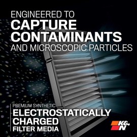 K&N Filtro de aire de cabina: premium, lavable, flujo de aire limpio a tu cabina de reemplazo del filtro de aire: diseñado para Nissan 2010-2022 (patrulla, Titan, Titan XD), VF2063