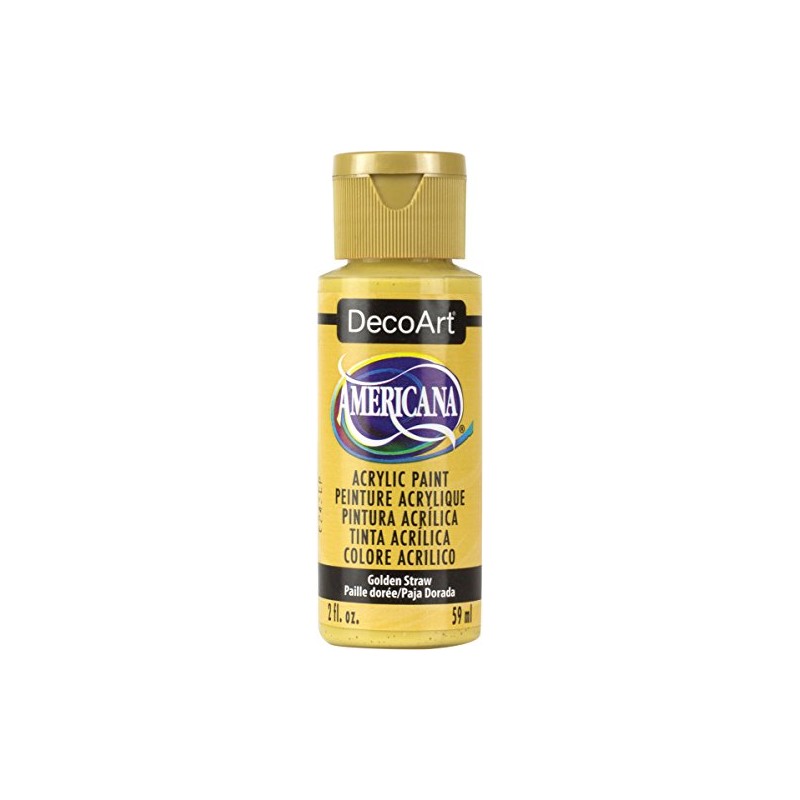 DecoArt Americana Acrylic Paint, 2-Ounce, Golden Straw, 1 Count (Pack