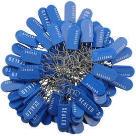 WSLHFEO 100 Plastic Wire Padlock Security Seals Sequentially Numbered Blue f
