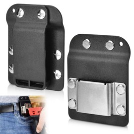 PRITOK Drill Holder for Tool Belt: Up to 2" Low Profile Clip, Quick Response Drill Belt Clip with Hook, Tool Belt Clip for Drill, Compatible with Impact Driver, Nailer and Any Tools with Hanger