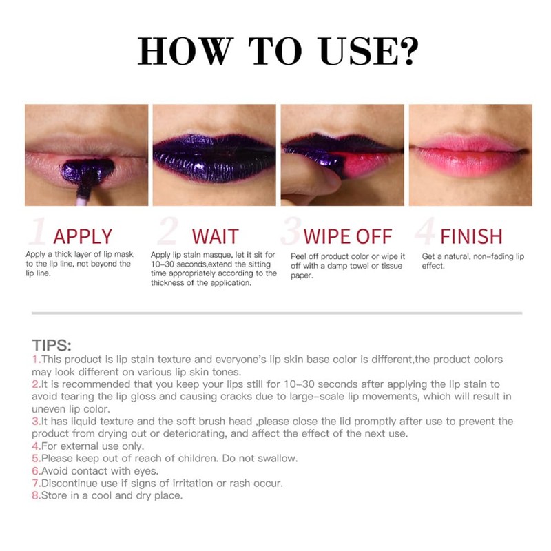 HANJILIAN 3PCS Pipe-off lip liner stain,line tattoo high-color Tint,Smudge-Proof,Waterproof,light brown/dark