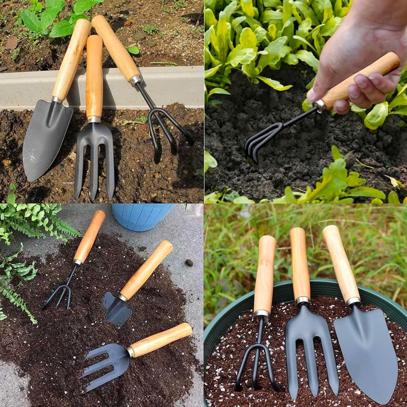 Avilia Basket with Gardening Tools – Complete Set with Rake