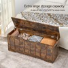 VANKILEY 47.2"Storage chest extra large,storage trunk with 2 safety Hinges,Wooden