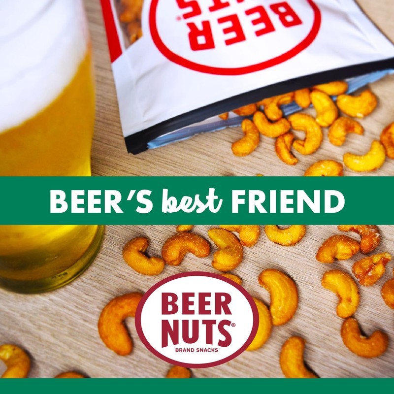 BEER NUTS Cashews | 12 oz. Can - Sweet and