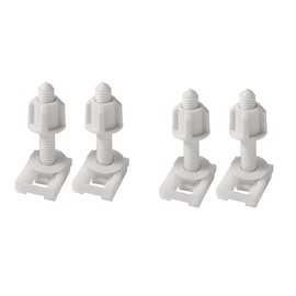 Leadigol White Plastic Toilet Seat Screws and Nuts, Hinge Bolts Screws Hinges Replacement Parts for Mounting Toilet Seats Toilet Lid
