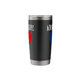 France Flag Heart Argenteuil City Stainless Steel Insulated Tumbler
