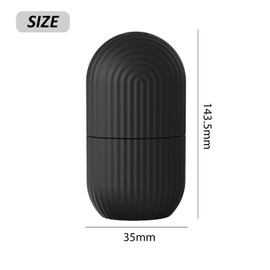 1 Piece Ice Roller, Ice Face, Capsule Face Ice Tray, Ice Arm Cooling Ice Roller, Facial Care, Facial Ice Cube Mold, Ice Massage Face, Ice Contour Care, Reduce Puffiness (Black)