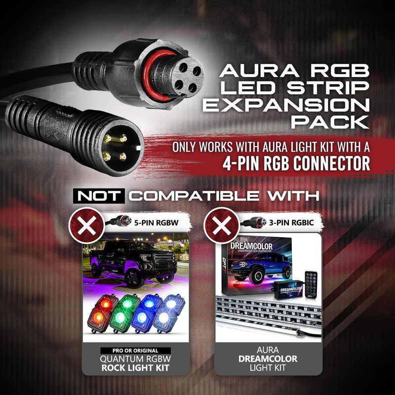 OPT7 Aura Single Row Expansion Pack - 2pc 12” RGB
