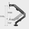 HILLPORT Monitor Arm Desk Mount Single 17-34 inch Portable Adjustable