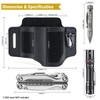VIPERADE PL3 EDC Leather Sheath for Belt,Multitool Sheath with Velcro