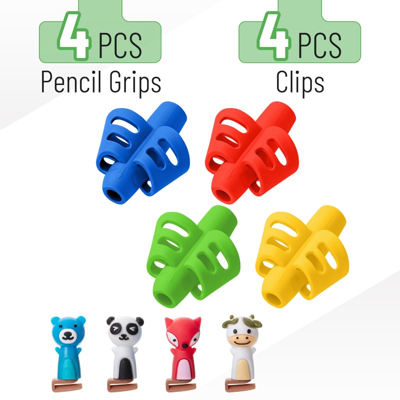 Mr. Pen- Pencil Grips for Kids Handwriting, 4 Pack with