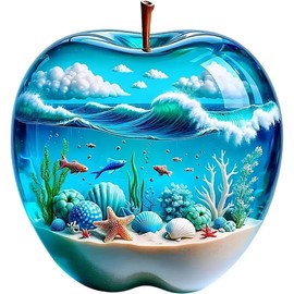 CZYWJMEI 5D Ocean Scenery Diamond Painting Kits for Adults Beginners,DIY Beach Shell Diamond Art,Full Round Drill Diamond Dot Gem Art Kits,Home Wall Decor 12x12 Inch