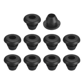 sourcing map 58 Pcs Rubber Grommets, 3mm ID 5mm Drill Hole Double Sided Hollow Firewall Hole Plugs Round Electrical Wiring Gasket, Black