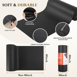 Shelf Liners for Kitchen Cabinets Refrigerator Liners Waterproof & Oil-Proof Kitchen Cupboard Liner No Curling Drawer Mats Foam Material Non Adhesive Fridge Liner for Shelves11.8 ''Wx 236 ''L,Black