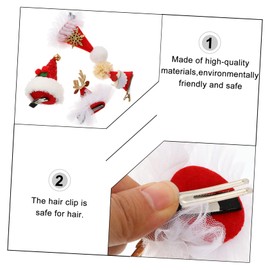 Healvian 8Pcs Christmas Hat Hair Clips Adorable Xmas Accessories for Fun Party Hairpins for Holiday Celebrations Birthdays and School Events
