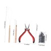 SAFIGLE 1set Hair Accessories Making Kit Hair Extension Pliers Needle